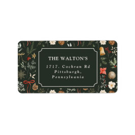 Vinterbotaniska festen Returadress jul Adressetikett