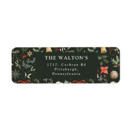 Vinterbotaniska festen Returadress jul Etikett