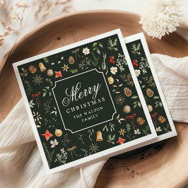 Vinterbotaniska julafton Party Pappersservett