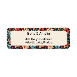 Vinterbotaniskt blad returadress etikett