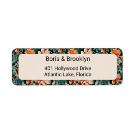 Vinterbotaniskt blad returadress etikett