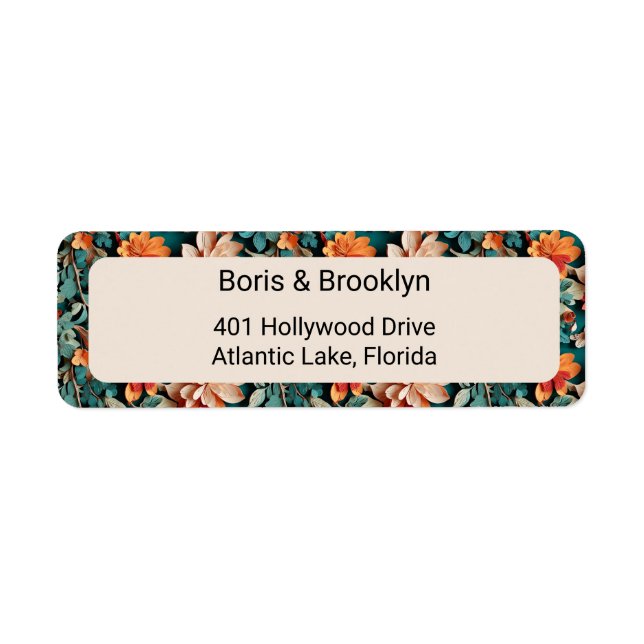 Vinterbotaniskt blad returadress etikett (Framsidan)