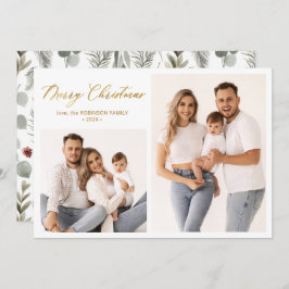 Vinterbotaniskt skript 2 Photo Collage-jul Julkort