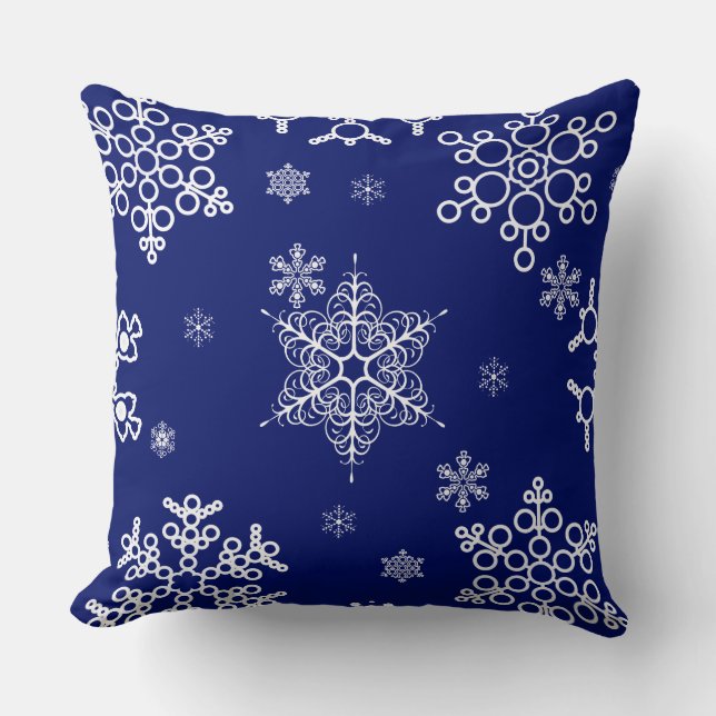 Vinterbris Kalla jul snöflingor Mönster Kudde (Framsida)