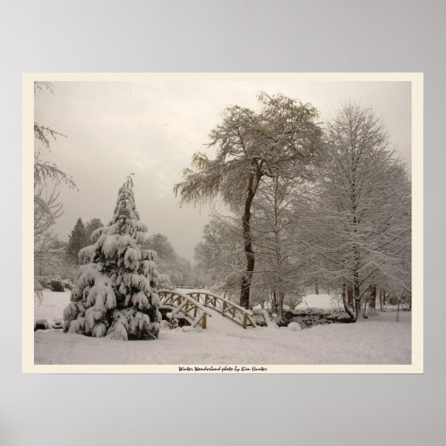 Vinterbro Konsttryck Vinter Skog Affisch (Framsidan)
