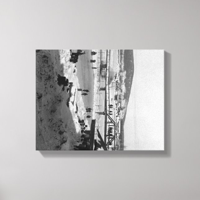 Vinterbro över floden vid Fairbanks Canvastryck (Framsida)