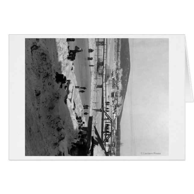 Vinterbro över floden vid Fairbanks Hälsningskort (Framsidan Horizontal)