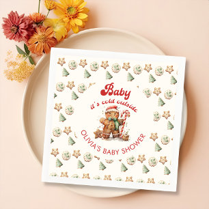 Vinterbröd Julgran Baby Shower Pappersservett