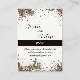 Vinterbröllop Elegant Inspirief Modern OSA Tilläggskort