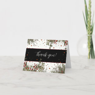 Vinterbröllop Elegant Modern Söt Inspirief Tack Kort