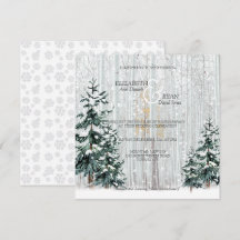 Vinterbröllop Glitter Snöflingor Tallar