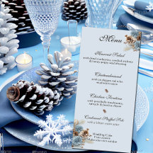 Vinterbröllop jul Pinecones Blue Brown