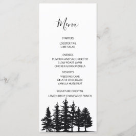 Vinterbröllop mellan Svarta och vita Gräs träd Meny