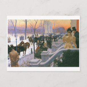 Vinterbröllop på Washington Square c. 1897 Vykort