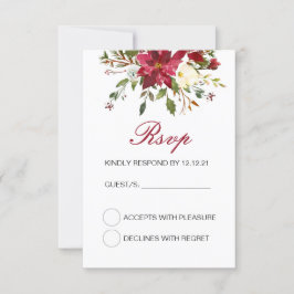 Vinterbröllop RSVP-kort, Anpassat RSVP-kort OSA Kort