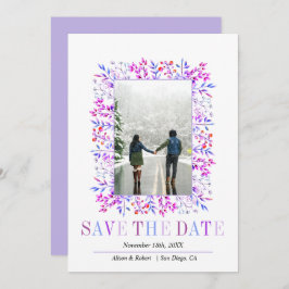 Vinterbröllopet i löv gräns spara datumet