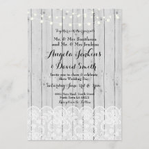 Vinterbröllopsbelysning Träd Lace Festlig Inbjudan