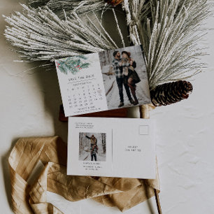 Vinterbröllopskalender Spara datum Vykort