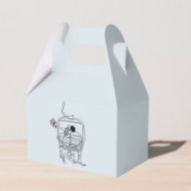 Vinterbröllopskidåkning i teckning