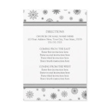 Vinterbröllopskort Grått Snö