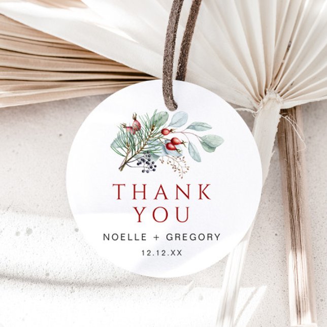 Vinterbröllopsrundans favorittagg Eucalyptus Gräs Gåvor Etiketter (Skapare uppladdad)