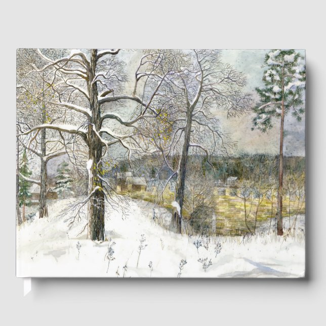 vinterbrygga, vattenfärg gästböcker (Framsida)