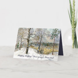 vinterbrygga, vattenfärg kort