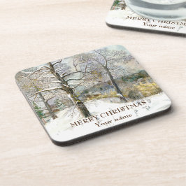 Vinterbrygga Vattenfärgmålning Underlägg