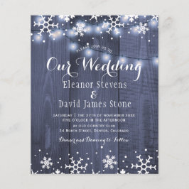 Vinterbudgetinbjudan för höststuga till hösten snö