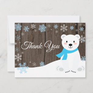 Vinterburken - Polar Bear Snowflake Blue - tackkor Tack Kort