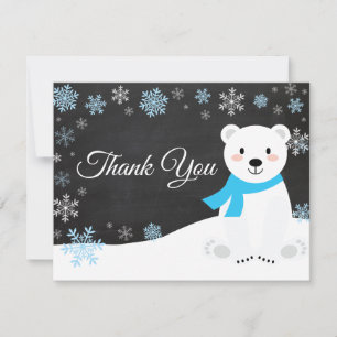 Vinterburken - Polar Bear Snowflake Blue - tackkor Tack Kort
