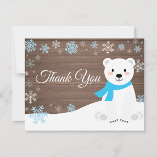 Vinterburken - Polar Bear Snowflake Blue - tackkor Tack Kort