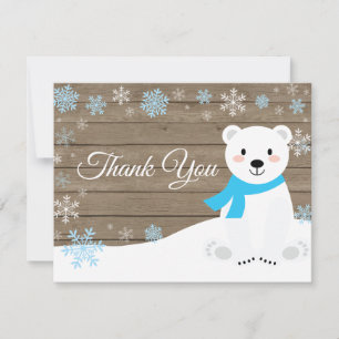 Vinterburken - Polar Bear Snowflake Blue - tackkor Tack Kort