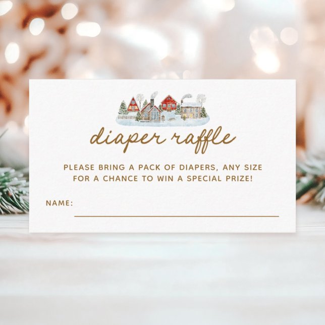 Vinterby Baby Shower Blöjlotteri Biljetter Tilläggskort (Skapare uppladdad)