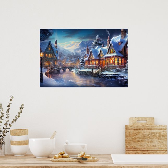 Vinterby Illustration Poster (Kök)
