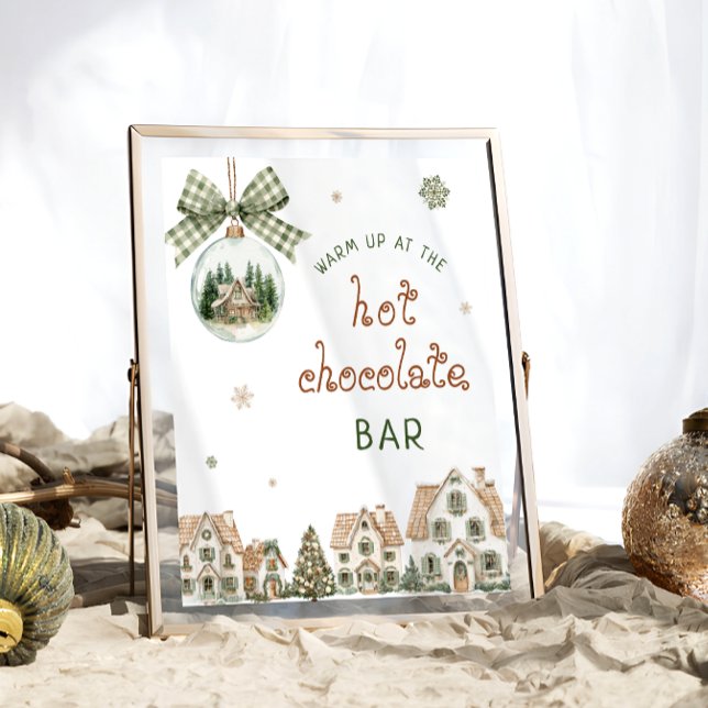 Vinterby Uppvärmning vid den varma chokladbaren  Poster (Skapare uppladdad)