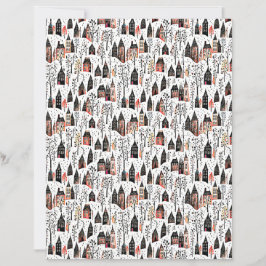 Vinterbygdsmönster jul hantverkspapper