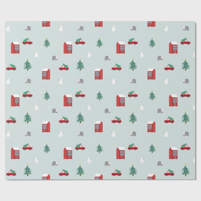 Vinterbyn Presentpapper - Julpresent (Platt)