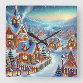 Vinterbyns köldknäpp fyrkantig klocka