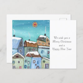 Vinterbyns vykort för Helgdag