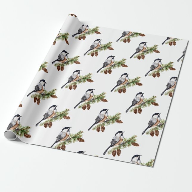 VinterChickadee Presentpapper (Utrullad)