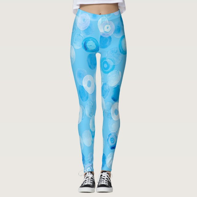 Vintercirklar: Abstrakt Polka dots. Leggings (Framsida)