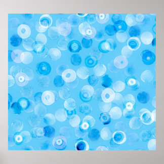 Vintercirklar: Abstrakt Polka dots. Poster