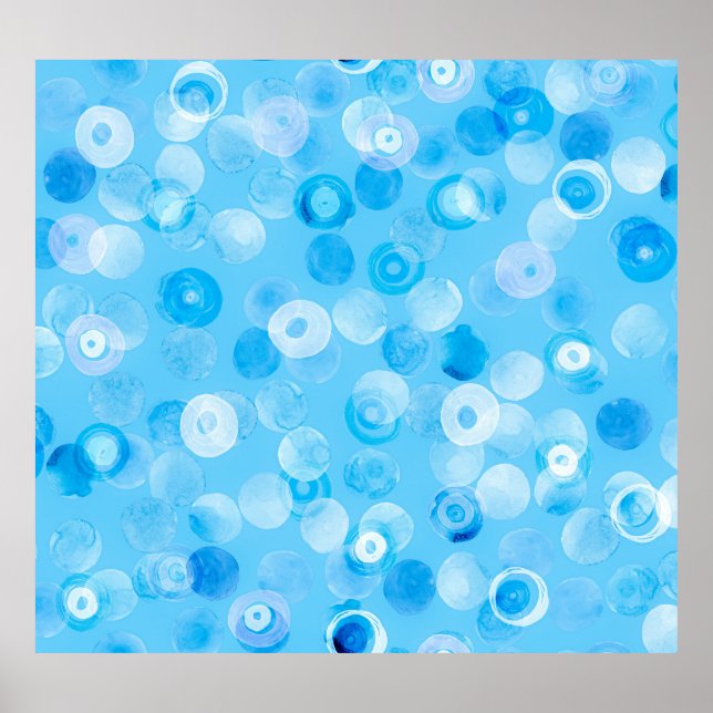 Vintercirklar: Abstrakt Polka dots. Poster (Framsidan)