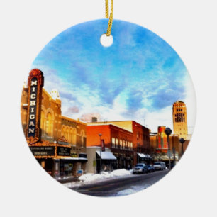Vinterdag i Ann Arbor Julgransprydnad Keramik