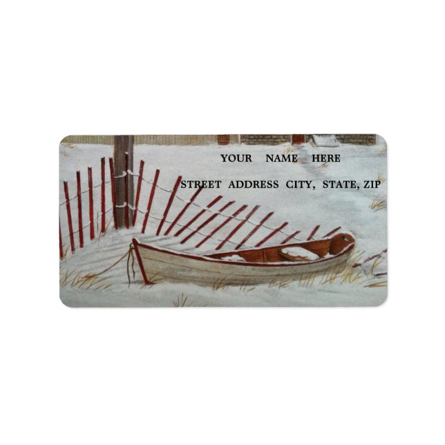 Vinterdagen i Maine-etiketter Adressetikett (Framsidan)