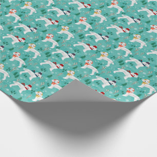 Vinterdagen Snö jul, vit Pudel Presentpapper
