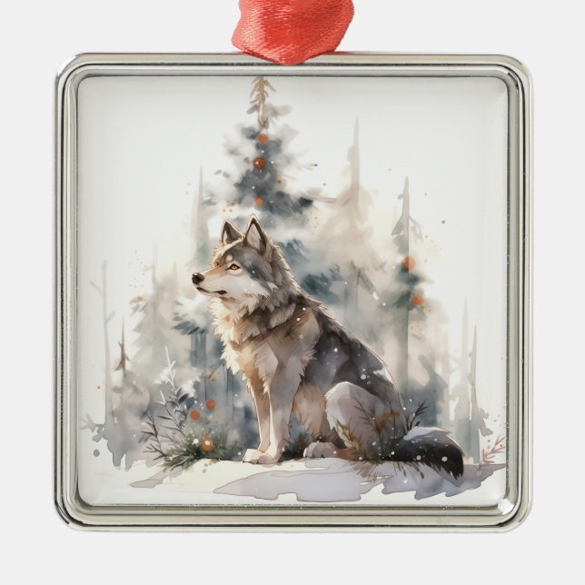 Vinterdagen Varg jul Ornament (Framsidan)