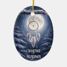 Vinterdagjämning Yule-Inspirerad Drömfångare Julgransprydnad Keramik