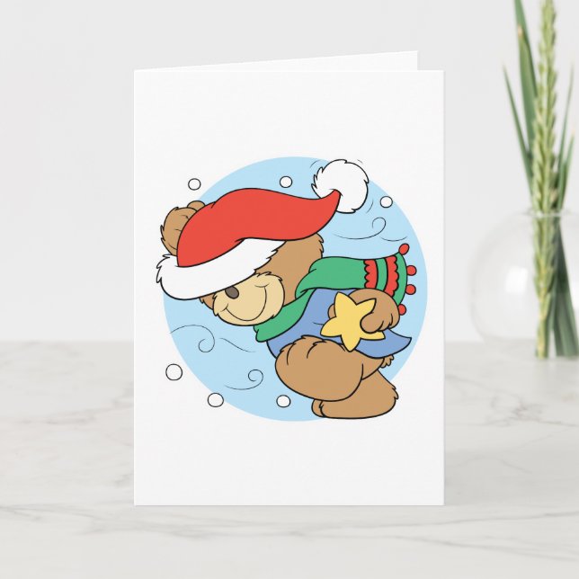 Vinterdagskristmas-nallens utformning helgkort (Framsida)